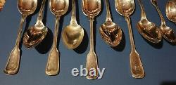 Rare 48 Piece Set Antique J A Henckels Zwillingswerk Silverplate Cutlery 8 Place