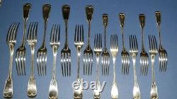 Rare 48 Piece Set Antique J A Henckels Zwillingswerk Silverplate Cutlery 8 Place