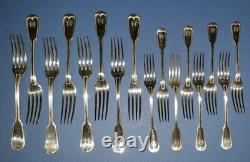 Rare 48 Piece Set Antique J A Henckels Zwillingswerk Silverplate Cutlery 8 Place