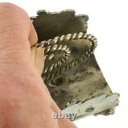 Rare Antique Aesthetic Silver Plate Engraved Napkin Letter Toast Holder Wilcox