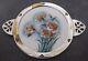 Rare Antique German BMF N Stork Mark Porcelain, Silver Plate Carnation Tray 1858