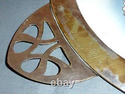 Rare Antique German BMF N Stork Mark Porcelain, Silver Plate Carnation Tray 1858