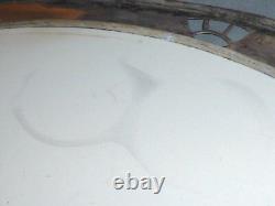 Rare Antique German BMF N Stork Mark Porcelain, Silver Plate Carnation Tray 1858