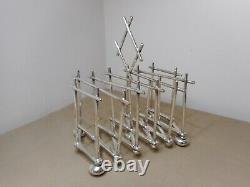 Rare Antique Modernist Expandable Christopher Dresser Toast Rack Silverplated