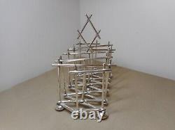 Rare Antique Modernist Expandable Christopher Dresser Toast Rack Silverplated