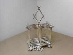 Rare Antique Modernist Expandable Christopher Dresser Toast Rack Silverplated