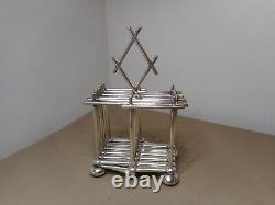 Rare Antique Modernist Expandable Christopher Dresser Toast Rack Silverplated