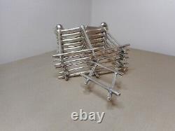 Rare Antique Modernist Expandable Christopher Dresser Toast Rack Silverplated