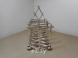 Rare Antique Modernist Expandable Christopher Dresser Toast Rack Silverplated