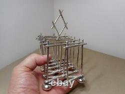 Rare Antique Modernist Expandable Christopher Dresser Toast Rack Silverplated