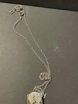 Rare Art Deco Silver Plated Religious Pendant Artist Jewelry