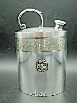 Rare Art Nouveau French Metal Water Bottle. C. 1890 by Emile Dropsy (1848-1923)