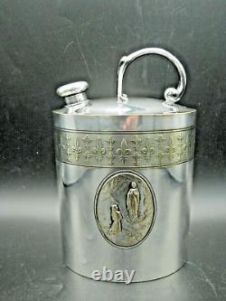 Rare Art Nouveau French Metal Water Bottle. C. 1890 by Emile Dropsy (1848-1923)