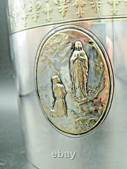 Rare Art Nouveau French Metal Water Bottle. C. 1890 by Emile Dropsy (1848-1923)