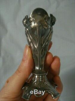 Rare Art Nouveau WMF silver plated lady fairy toothpick holder