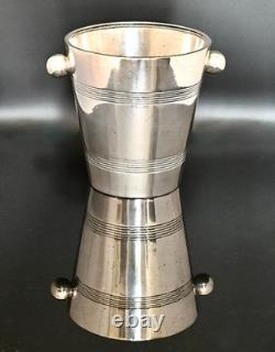 Rare Collectable 1938 Art Deco English Gleaming Silver Plate Ice Bucket