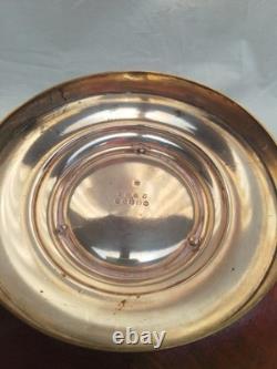 Rare Complete Original Antique Oak Trophy Bowl with Wedgwood Liner Silver Plated