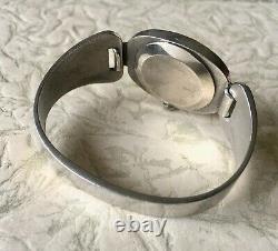 Rare Corum Love Bond solid Sterling Silver watch 1970s original cuff bracelet