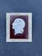Rare Curiosity Antique Silver Plated Metal Woman's Head Artist Brooch