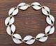 Rare David Andersen Gold Plated Sterling Silver White Enamel Leaf Necklace