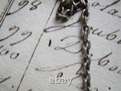 Rare Early Georgian French Normandie Silver & Gold Plated Filigree Pendant Chain
