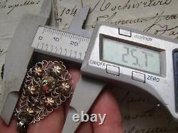 Rare Early Georgian French Normandie Silver & Gold Plated Filigree Pendant Chain
