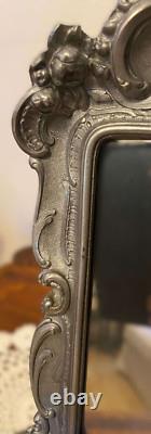 Rare Early WMF Rococo Revival Silver-Plated Cherub Toilet Mirror