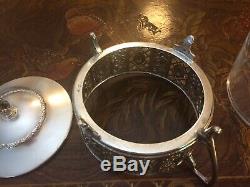Rare GERMAN WMF ART NOUVEAU Silver Plated Sugar Bowl With Lid