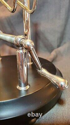 Rare Modernist ERCUIS France Wine Bottle Server Vintage Silver Plate