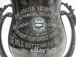 Rare Nj 1899 Valencia Rosedale Boat Club 25th Regatta Trophy One Mile Guttenberg