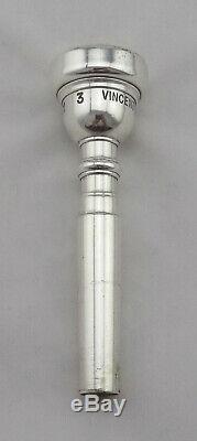 Rare Original Vincent Bach Mt Vernon NY 3 Silver Professional Trumpet Mouthpiece