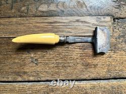 Rare Plate Lifter in Brite-Cut Design, Silver-plated with Bone Handle Vintage