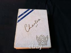 Rare Silver Plated The Charles Pocket Lighter, Boxed with Original P/work C1950