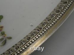 Rare Solid Silver Poincon Minerva And Porcelain Presentation Plate No. 2
