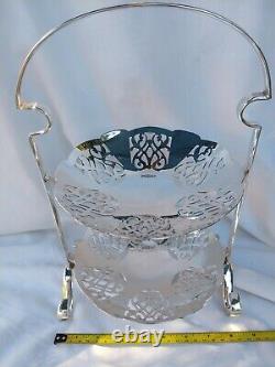 Rare Superb Edwardian Original Silver Plate Cake Stand Complete Excellent