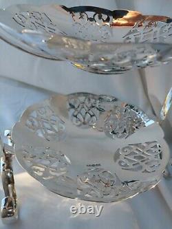 Rare Superb Edwardian Original Silver Plate Cake Stand Complete Excellent