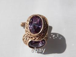 Rare USSR 875 Silver Gold Plated Cufflinks Alexandrite 12g