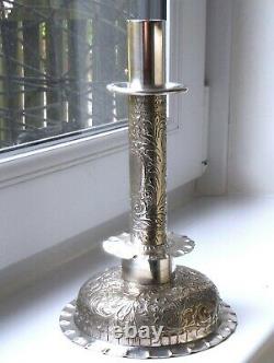 Rare Victorian Ornate Silver Plated Table Lamp Base-hukin & Heath