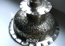 Rare Victorian Ornate Silver Plated Table Lamp Base-hukin & Heath