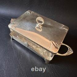 Rare Vintage Antique Wmf Germany Art Nouveau Silver Plate Lidded Butter Dish