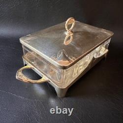 Rare Vintage Antique Wmf Germany Art Nouveau Silver Plate Lidded Butter Dish