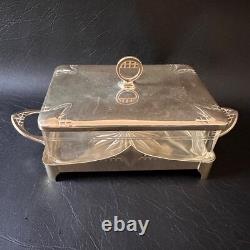 Rare Vintage Antique Wmf Germany Art Nouveau Silver Plate Lidded Butter Dish