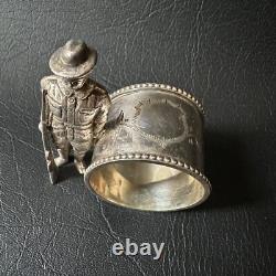 Rare Vintage Antique Ww1 Australian Military Soldier Silver Plate Napkin Ring