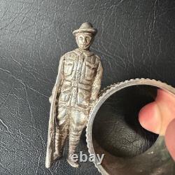 Rare Vintage Antique Ww1 Australian Military Soldier Silver Plate Napkin Ring