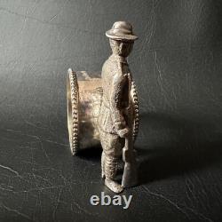 Rare Vintage Antique Ww1 Australian Military Soldier Silver Plate Napkin Ring