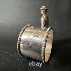Rare Vintage Antique Ww1 Australian Military Soldier Silver Plate Napkin Ring