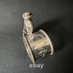 Rare Vintage Antique Ww1 Australian Military Soldier Silver Plate Napkin Ring