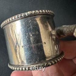 Rare Vintage Antique Ww1 Australian Military Soldier Silver Plate Napkin Ring