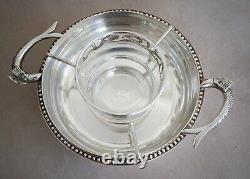 Rare Vintage DESCHAMPS Frères French Silver-Plated CAVIAR Chiller BOWL