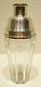 Rare Vintage Marked Baccarat Crystal Glass/Silver Plate Martini Cocktail Shaker